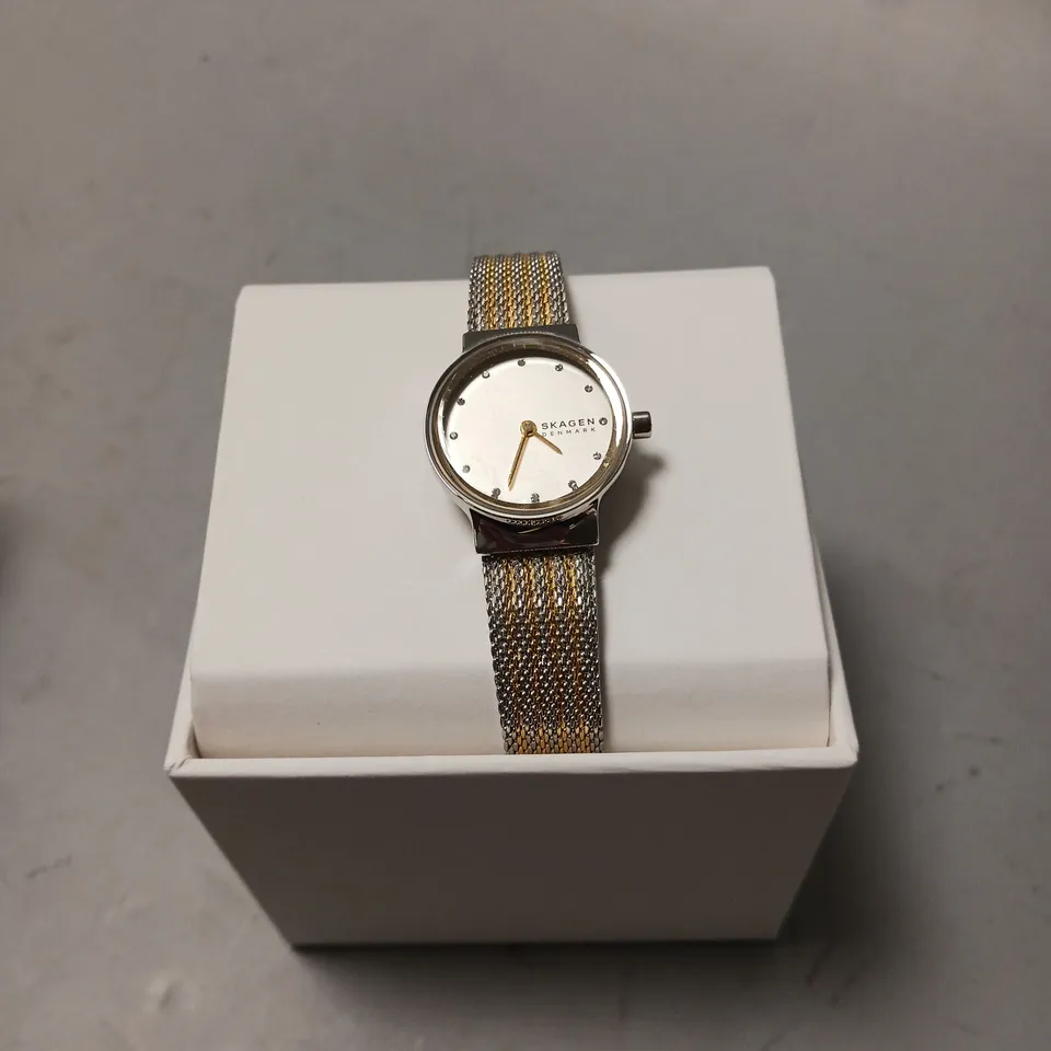 SKAGEN FREJA TWO COLOUR MESH BRACELET WATCH