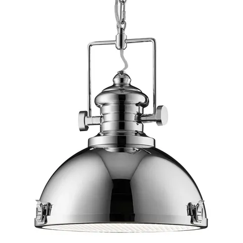 SEARCHLIGHT 1 LIGHT CEILING PENDANT LIGHT STUDIO, CHROME