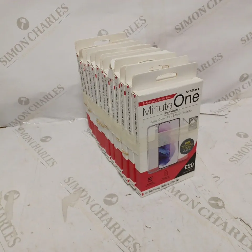 LOT OF 13 MINUTE ONE CLEAR CASE & SCREEN PROTECTOR KITS FOR SAMSUNG GALAXY S21+5G