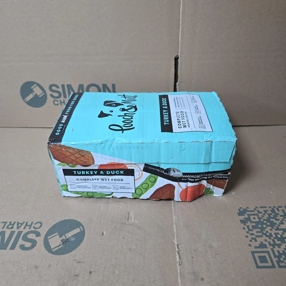 POOCH AND MUTT 12 PACK DOG FOOD TURKEY & DUCK COMPLETE WET FOOD BOXED