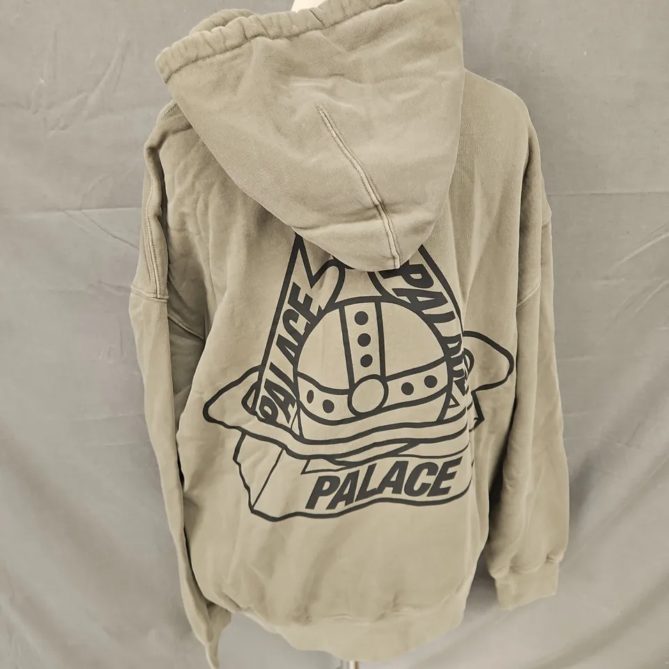 PALACE PRINTED HOODY IN GREEN SIZE M
