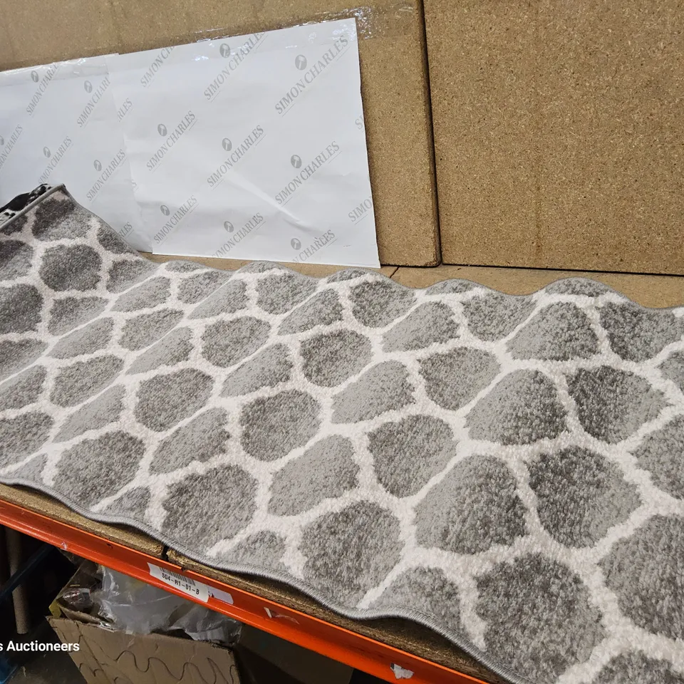GUERNSEY GREY/CREAM RUG 60 × 220