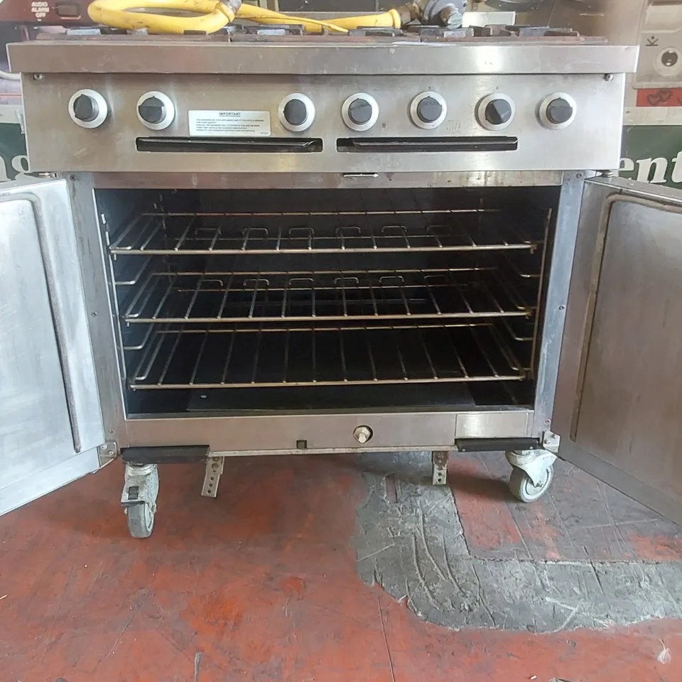 COMMERCIAL 6 HOB GAS BURNER OVEN