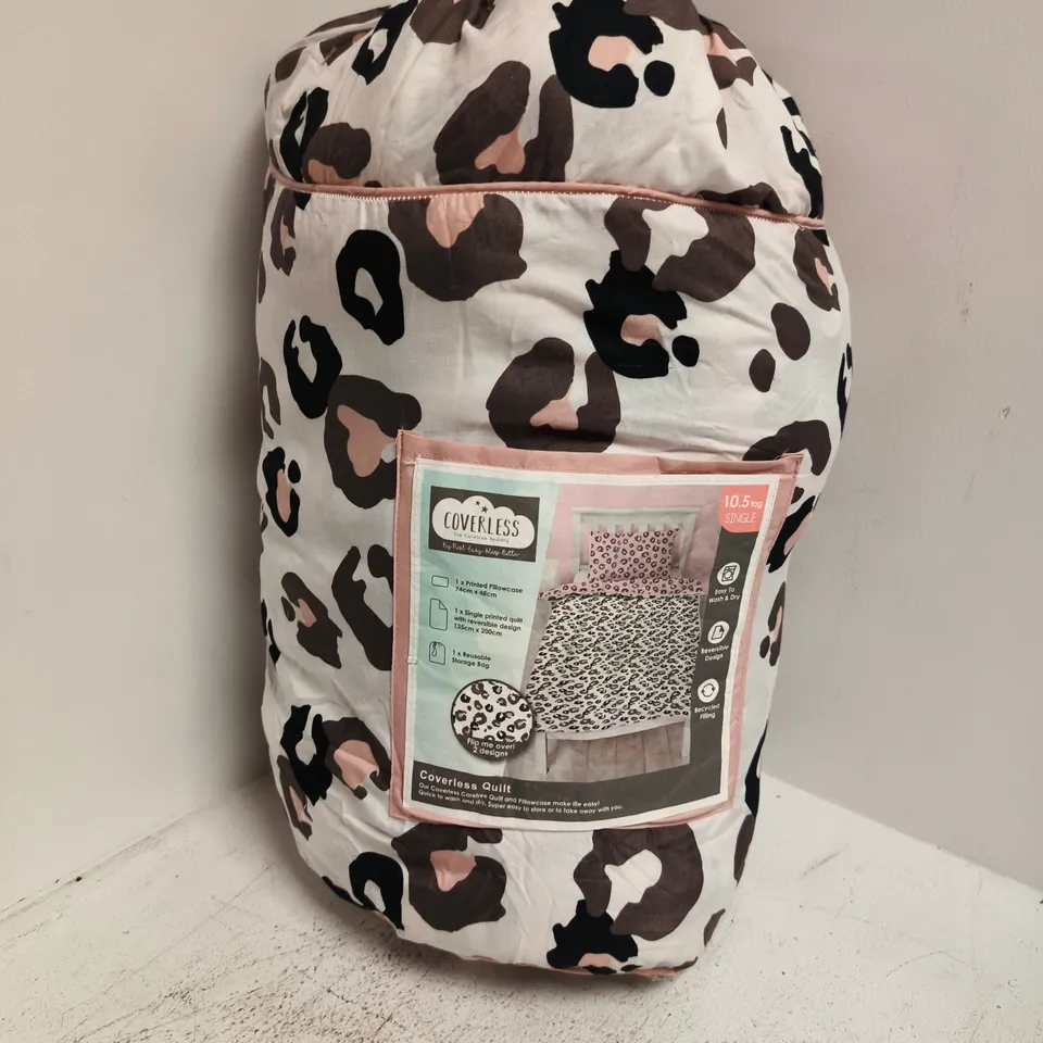 COVERLESS 10.5 TOG BED SET WHITE ANIMAL PRINT
