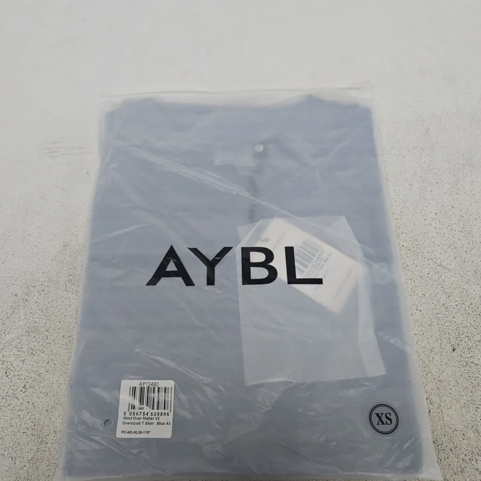 BAGGED AYBL MIND OVER MATTER MIND OVER MATTER V2 OVERSIZED T SHIRT – BLUE, XS