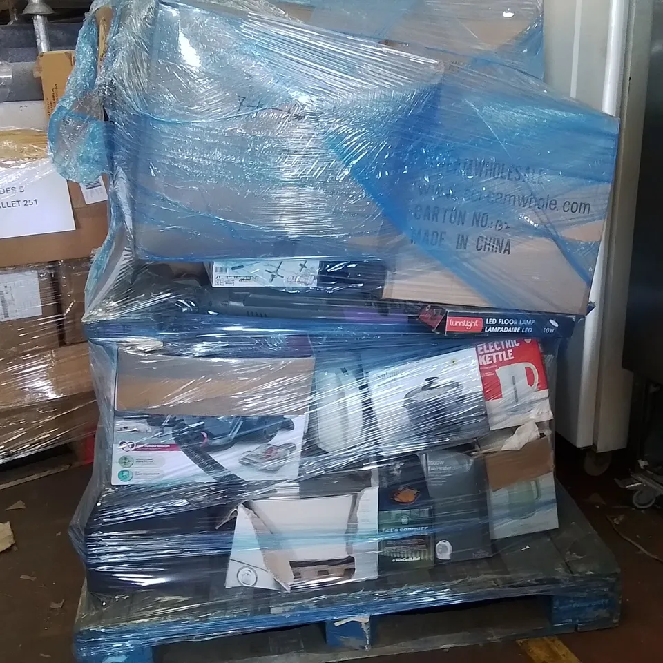 PALLET CONTAINING A LARGE QUANTITY OF ELECTRICAL PRODUCTS TO INCLUDE;VACUUM CLEANER,SLOW-COOKER,RICE COOKER,KETTLE,FAN HEATER