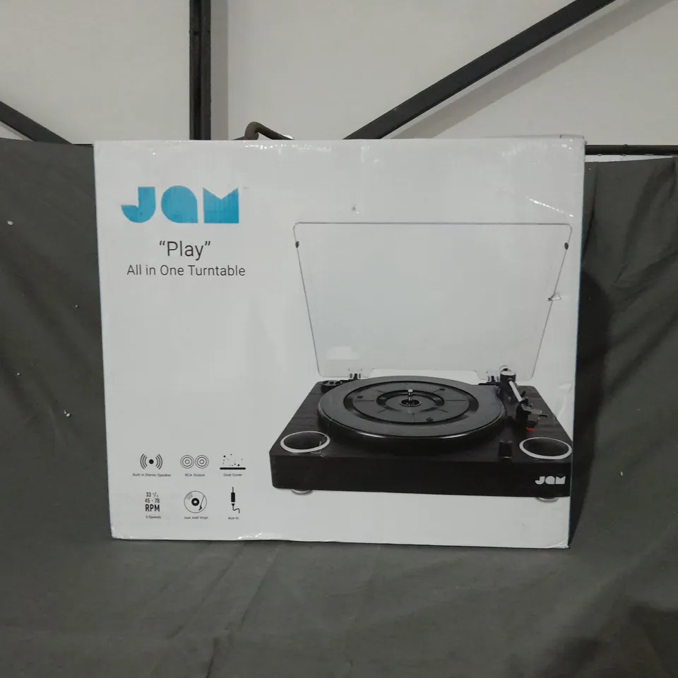 BOXED JAM "PLAY" ALL IN ONE TURNTABLE 