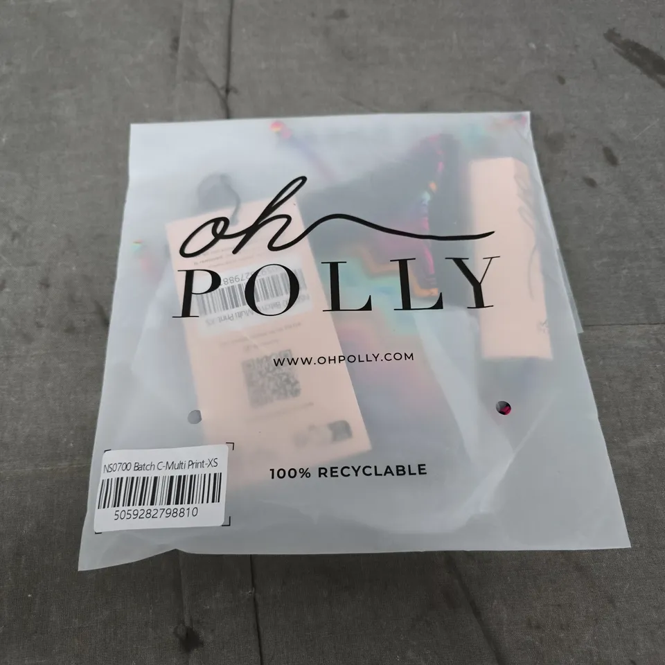 OH POLLY WOMEN'S DRESS XS – MULTI PRINT – IN POLYBAG