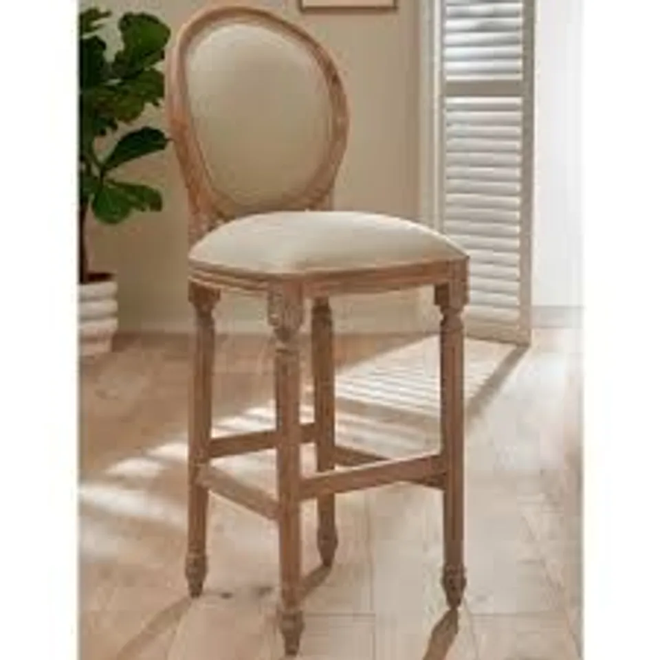 BRAND NEW HOMESDIRECT365 WOODEN SHABBY CHIC BAR STOOL