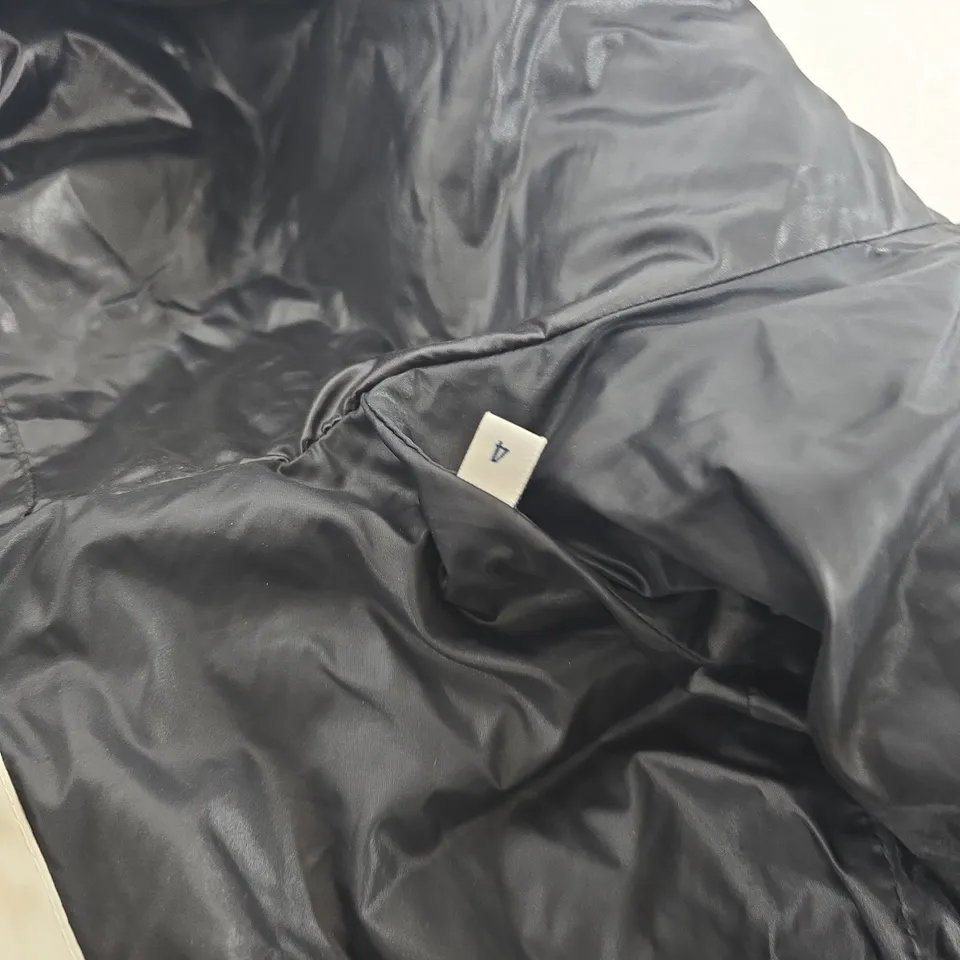MONCLER DOWN JACKET – BLACK, FUR-TRIM HOOD, SIZE 4 (MONCLER)