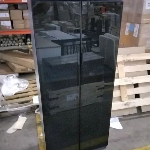 DISPLAY CABINET WITH HUMAN SENSOR FUNCTION AND LIGHTING, DISPLAY CABINET WITH 5-TIER STORAGE SHELVES - GREY