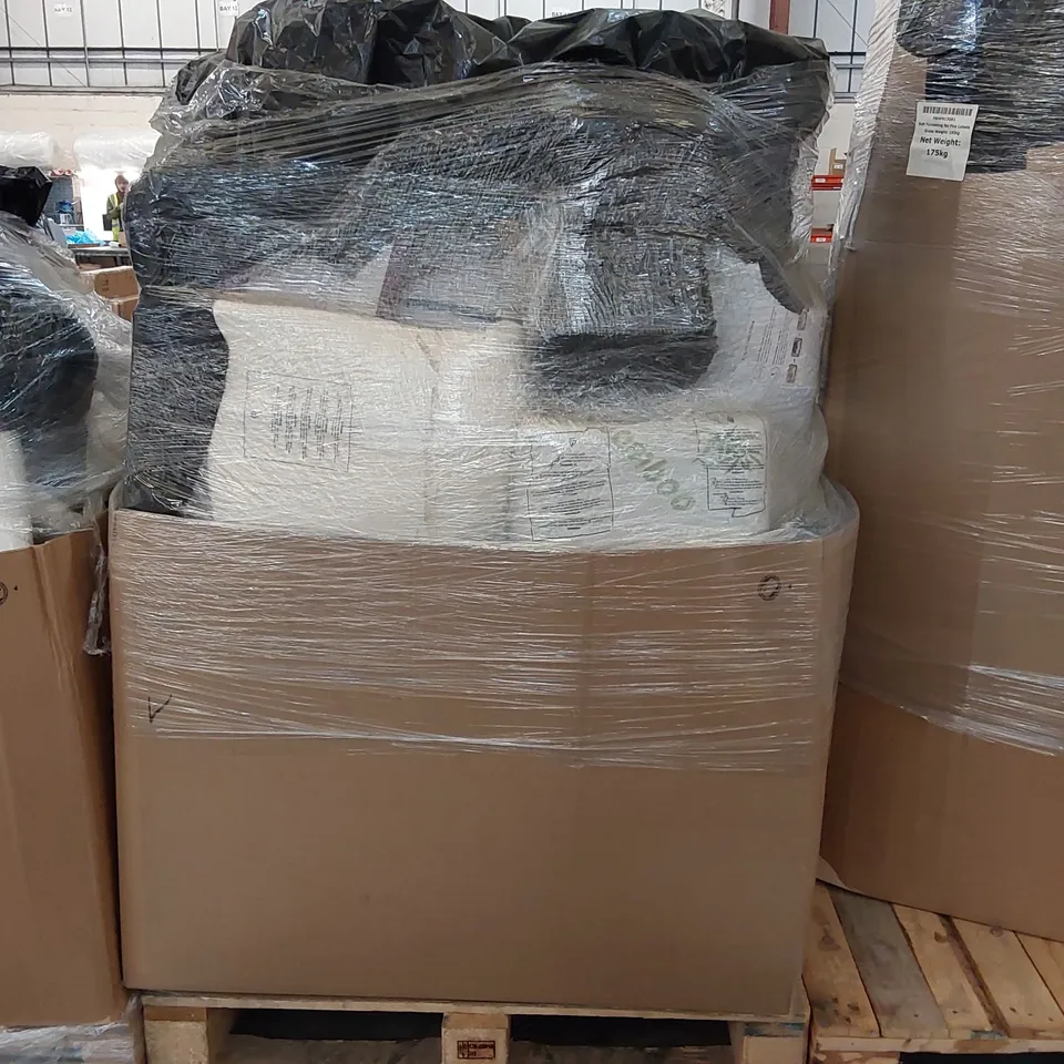 PALLET OF ASSORTED BEDROOM AND COMFORT BASED PRODUCTS TO INCLUDE; PILLOWS, SUPPORT SEAT CUSHIONS AND SIMILARLY RELATED GOODS