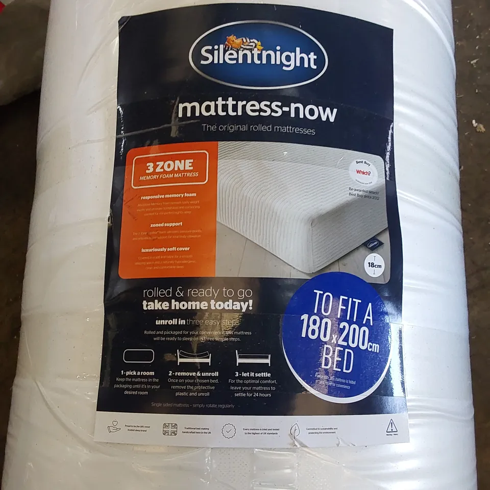 QUALITY BAGGED SILENTNIGHT 3-ZONE MEMORY FOAM SUPERKING MATTRESS 