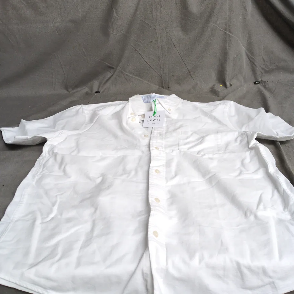 JOHN LEWIS WHITE SHIRT, REGULAR FIT LARGE WITH TAGS