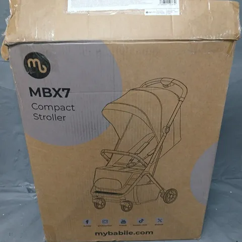 MY BABIIE MBX7 BLACK DD COMPACT STROLLER IN BLACK - COLLECTION ONLY