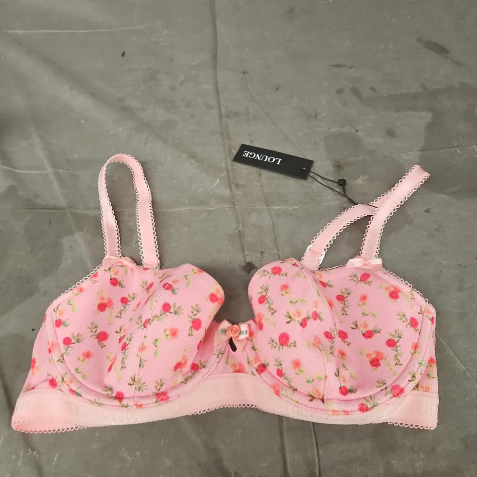 LOUNGE WOMEN'S PINK FLORAL BRA SIZE 32D