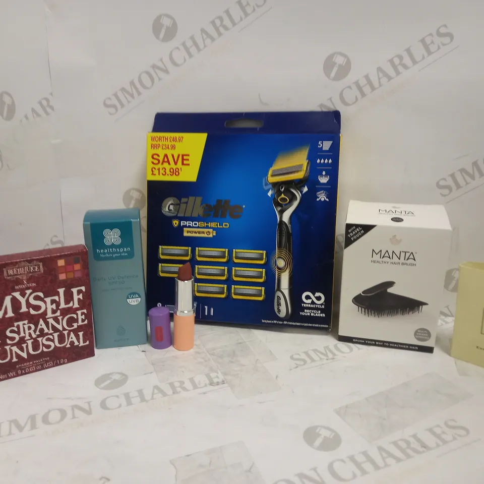 LOT OF APPROXIMATELY 20 ASSORTED HEALTH & BEAUTY ITEMS, TO INCLUDE GILETTE, CLINIQUE, JO MALONE SAMPLE, ETC