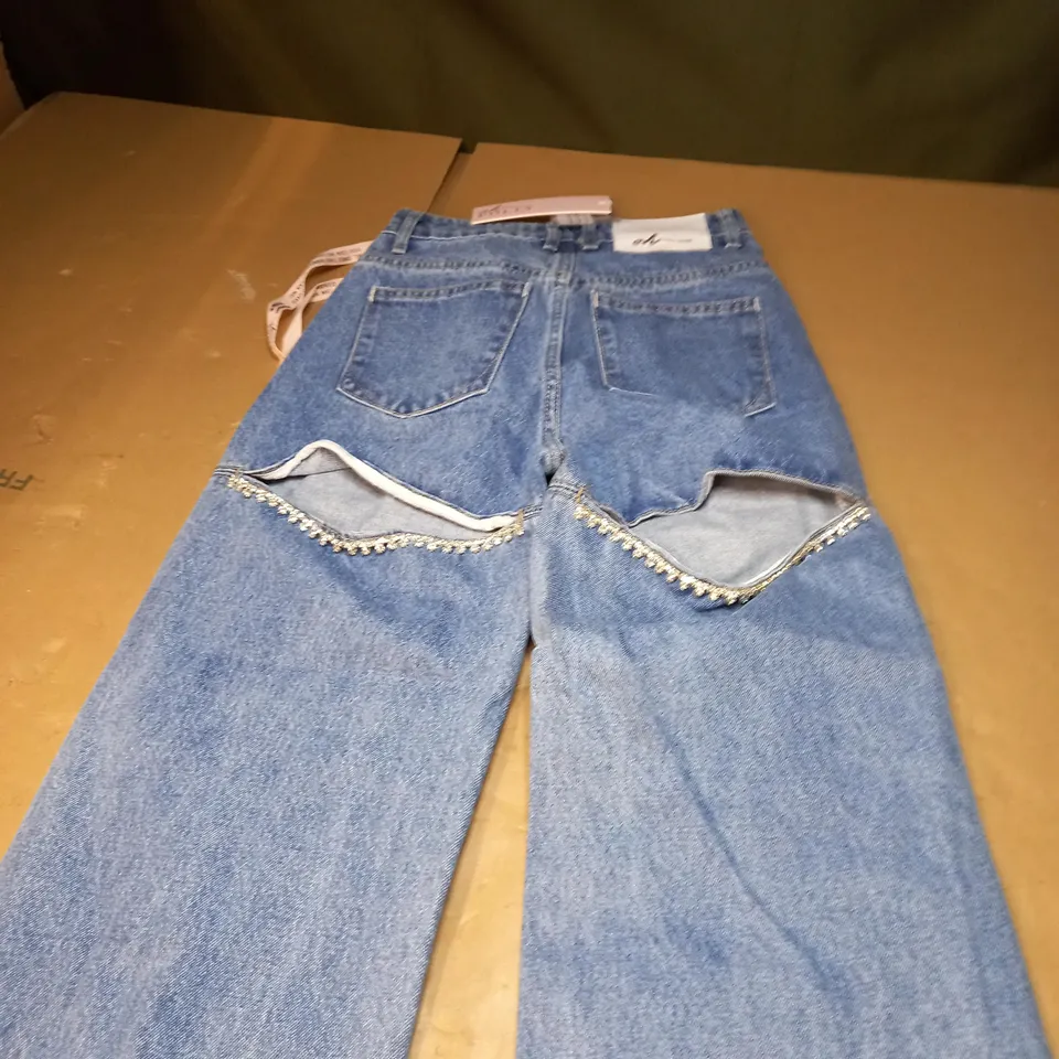 PAIR OF OH POLLY STRAIGHT LEG DENIM JEANS SIZE 6 