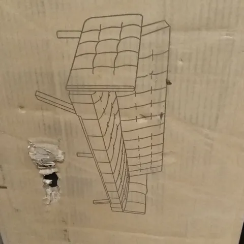 BOXED CONVERTIBLE FUTON AND SLEEPER SOFA - BLACK FAUX LEATHER (1 BOX)