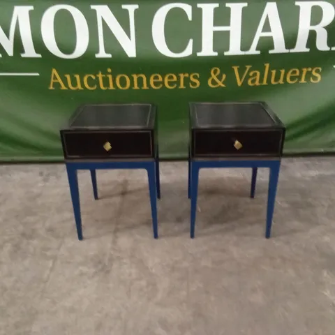 SET OF 2 QUALITY DESIGNER SMALL BEDSIDE TABLES