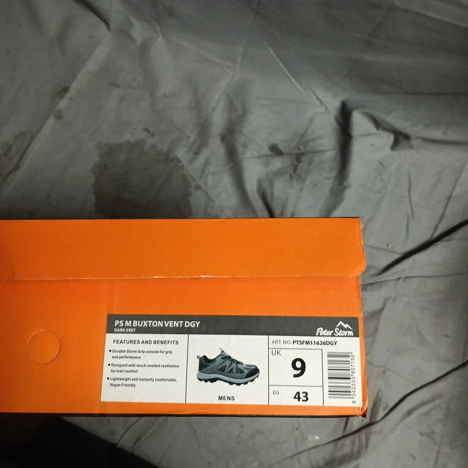 PETER STORM BUXTON VENT TRAIL SHOES – DARK GREY, UK 9 (EU 43)