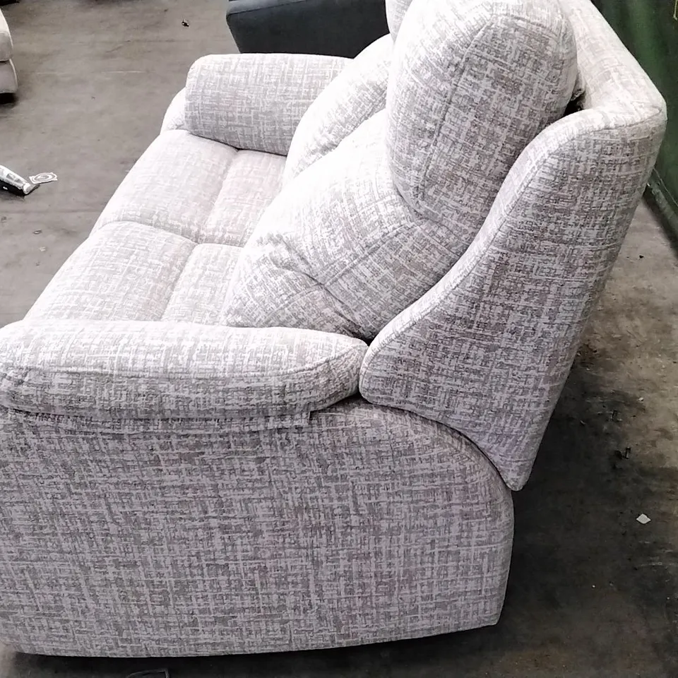 QUALITY BRITISH DESIGNER G PLAN MANUFACTURED KINGSBURY 2 SEATER SOFA - SHORE OATMEAL FABRIC 