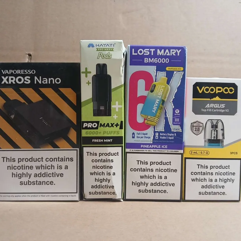 APPROXIAMTELY 15 ASSORTED VAPING PRODUCTS TO INCLUDE VOOPOO, LOST MARY, ETC - COLLECTION ONLY