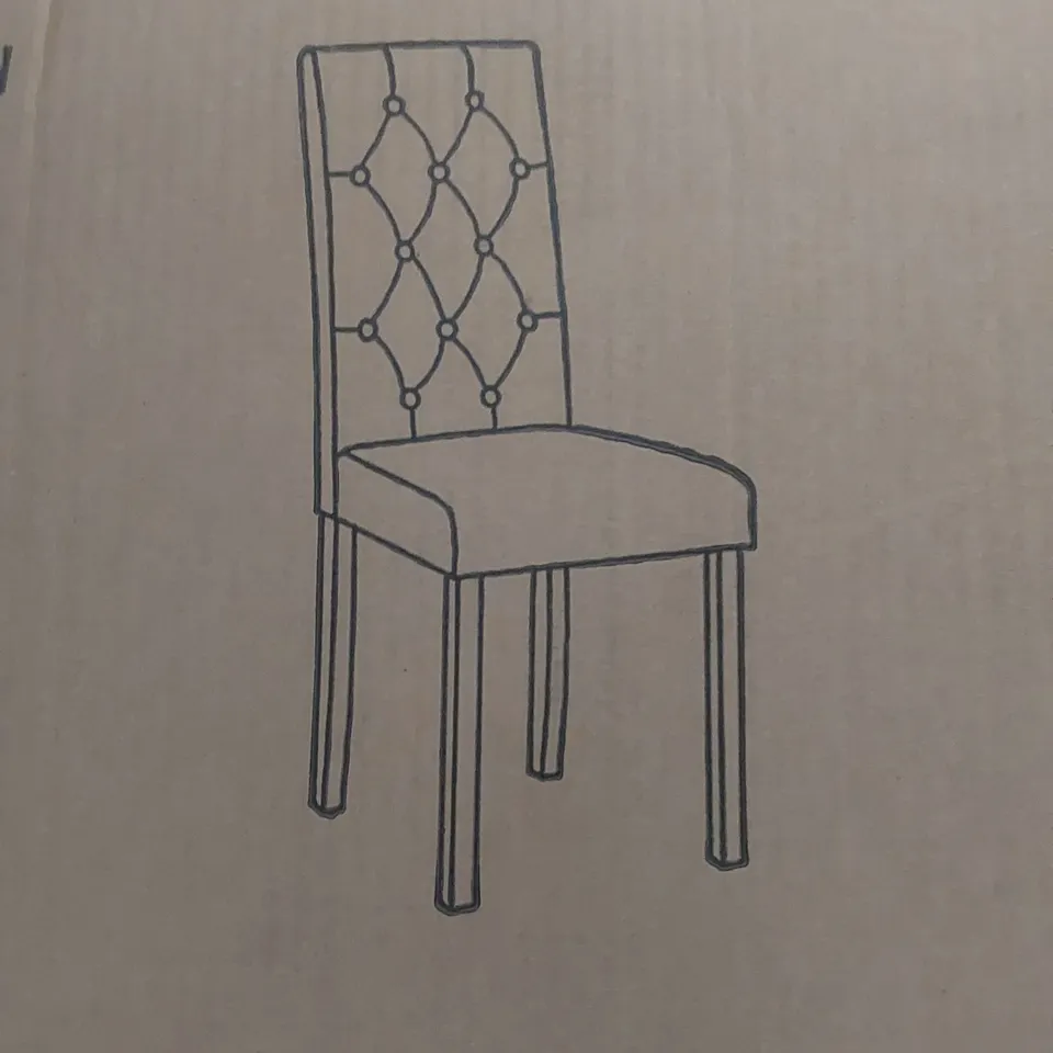 BOXED SET OF 2 DOURO BUTTON BACK DINING CHAIRS (1 BOX)