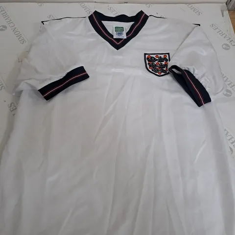 SCORE DRAW OFFICIAL RETRO ENGLAND T-SHIRT - LARGE