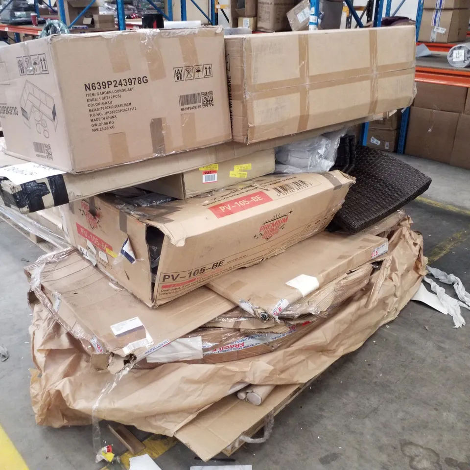 PALLET CONTAINING ASSORTED FLATPACK FURNITURE PARTS 