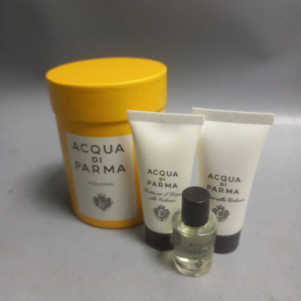 BOXED ACQUA DI PARMA EAU DE COLOGNE, BATH AND SHOWER GEL AND BODY LOTHION SET