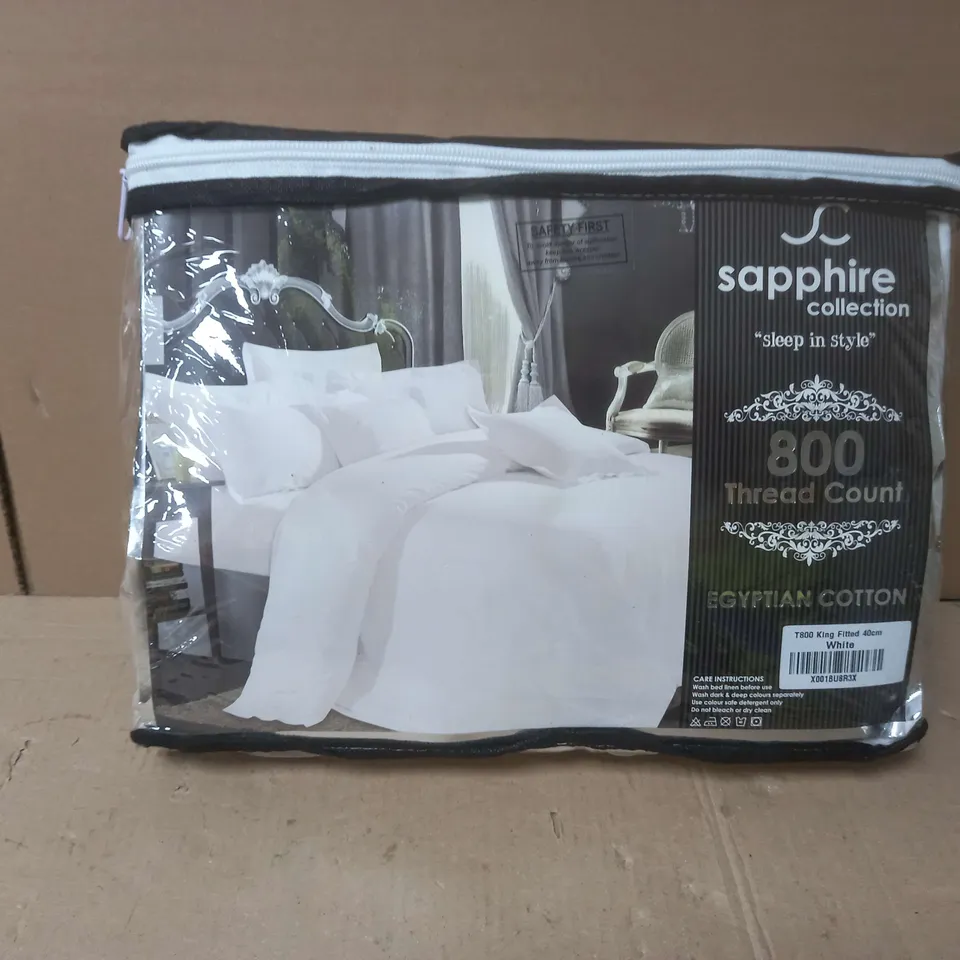 SAPPHIRE COLLECTION KING SIZE FITTED SHEET 