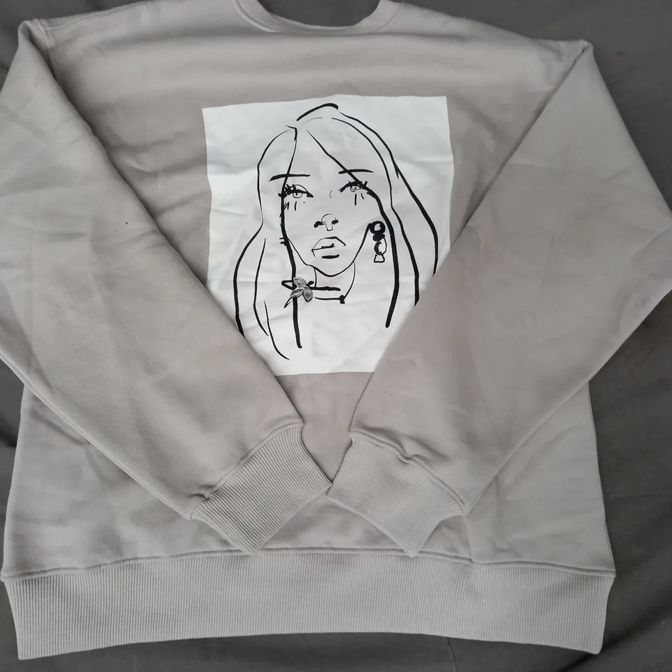 ZARA ONE DAY IN NEW YORK LONG SLEEVE JUMPER IN LIGHT GREY SIZE 13-14