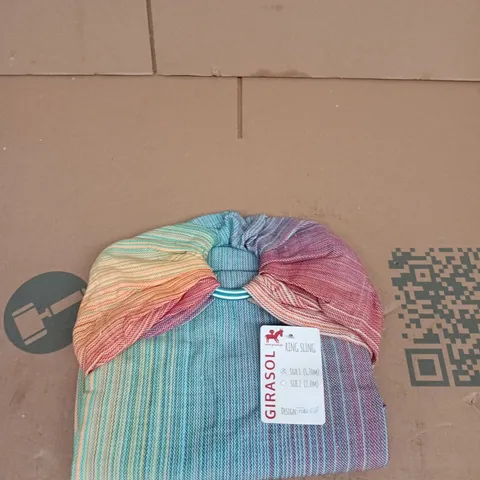 GIRASOL RING SLING BABY CARRIER – RAINBOW STRIPE FABRIC