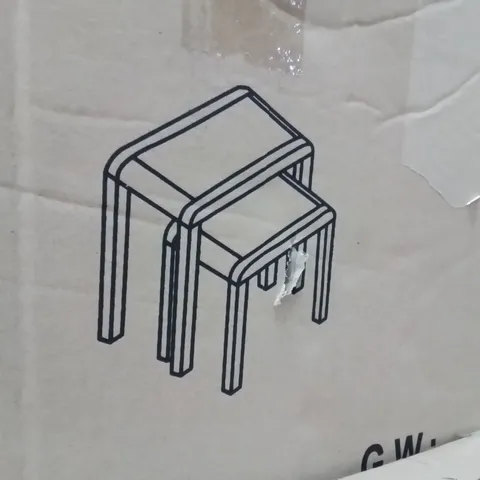 BOXED JULIAN OAK NEST OF TABLES (1 BOX)