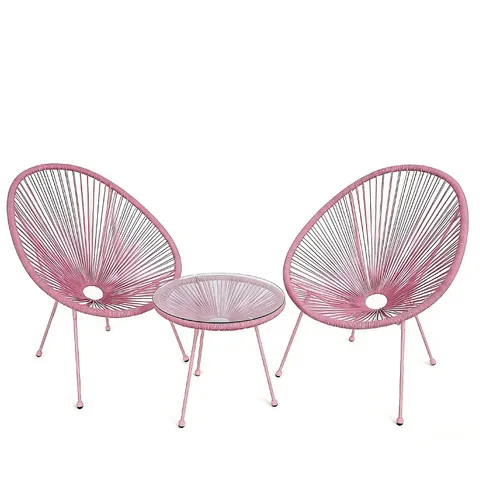 GARDEN STORIES ACAPULCO WOVEN 3PC BISTRO SET OLIVE GREEN