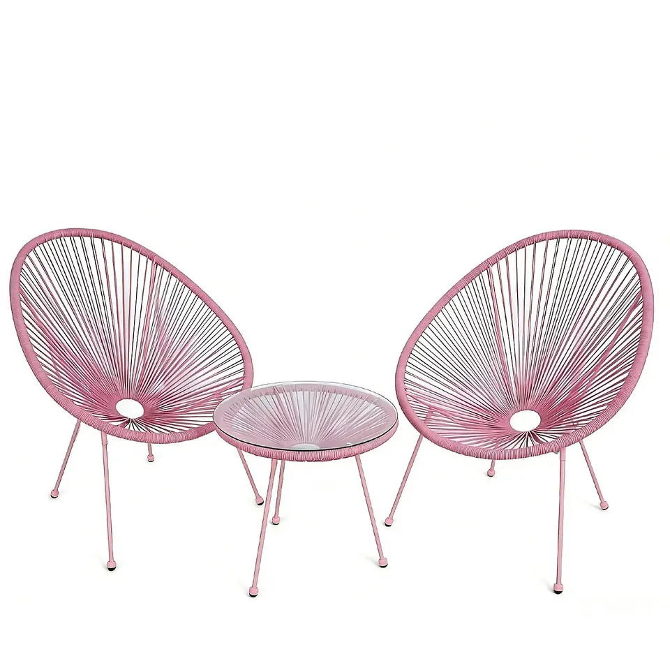 GARDEN STORIES ACAPULCO WOVEN 3PC BISTRO SET OLIVE GREEN