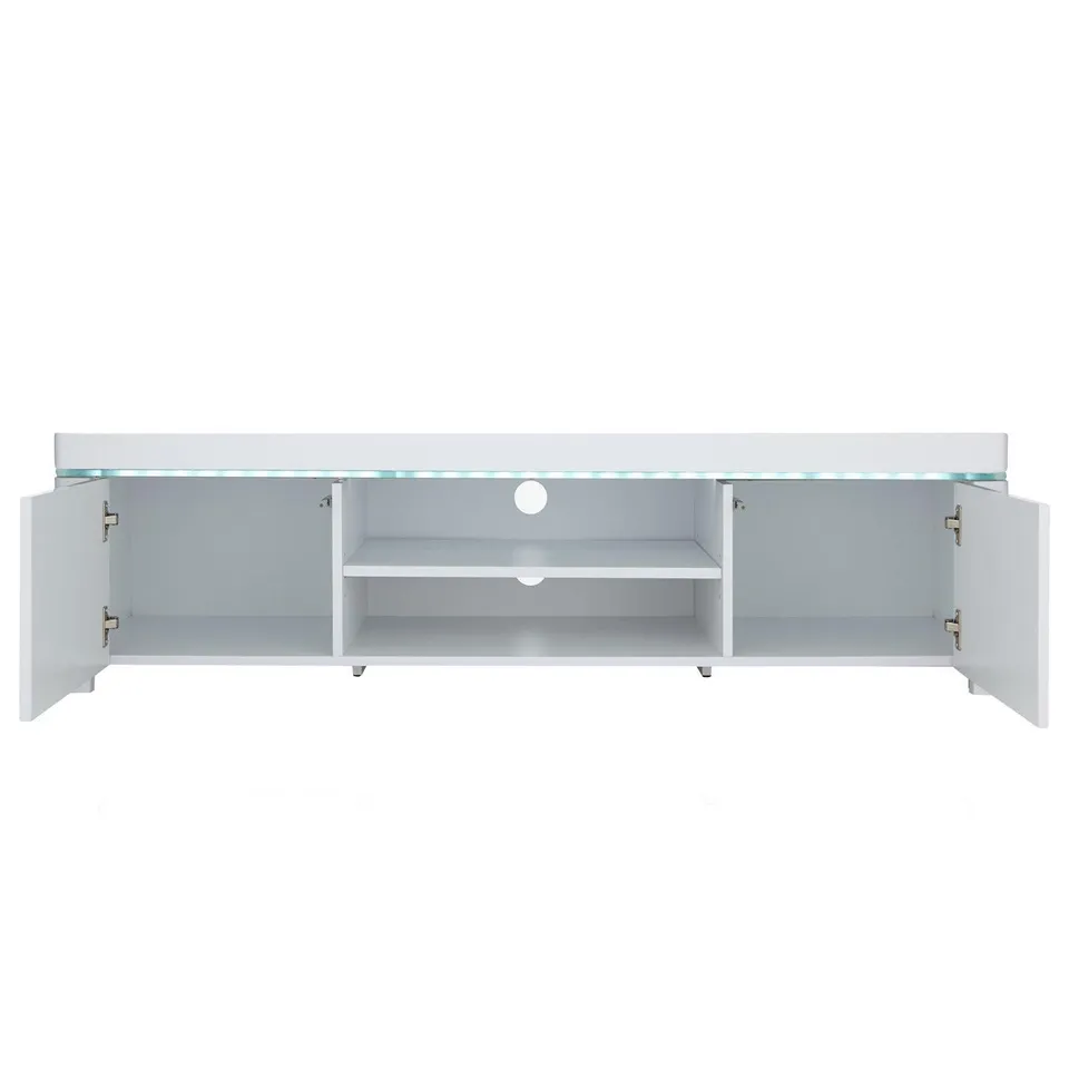 BOXED ATLANTIC GLOSS TV UNIT - WHITE (1 BOX) RRP £239.99