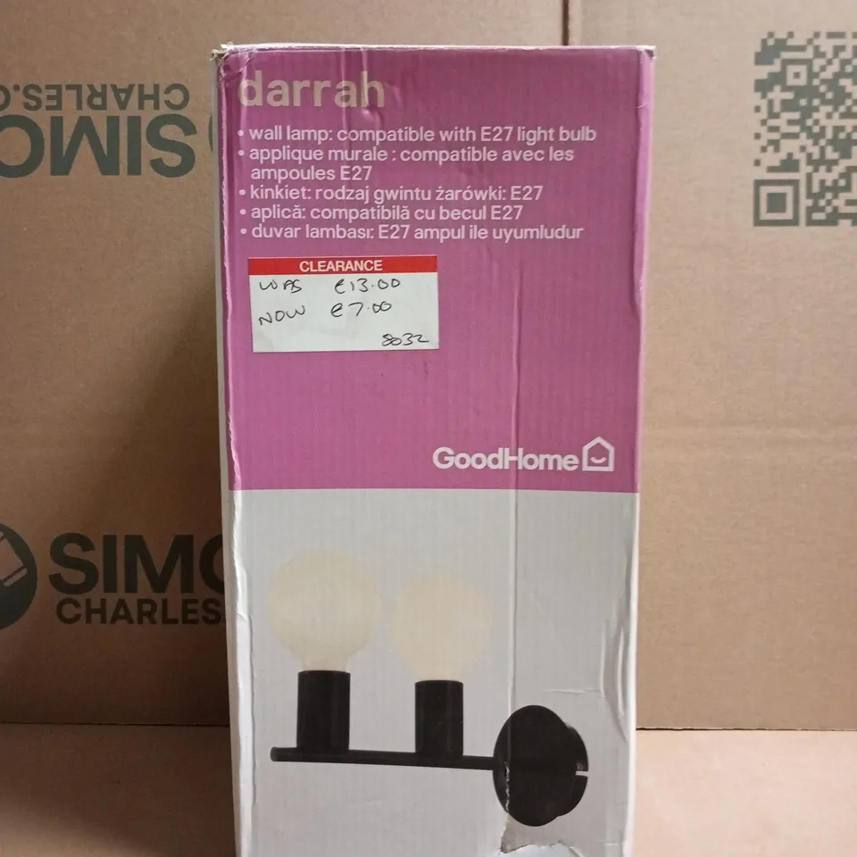 BOXED GOODHOME DARRAH WALL LAMP