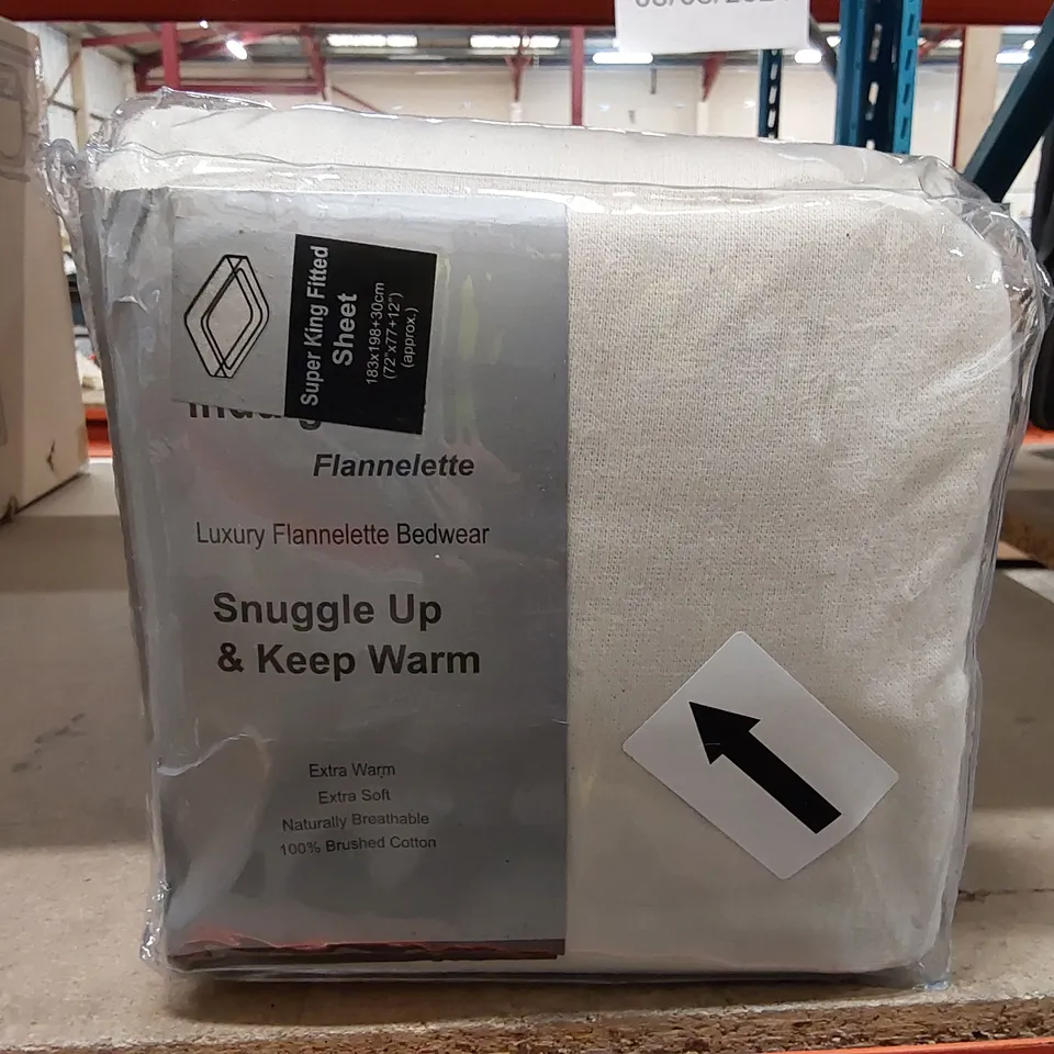 BAGGED INDULGENCE 100% COTTON FITTED SHEET - SUPER KING (1 ITEM)