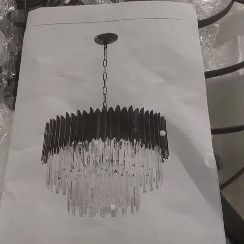 BOXED 8-LIGHT CHANDELIER