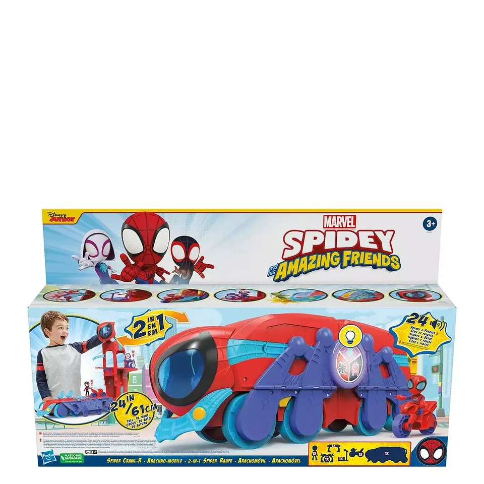 BOXED MARVEL SPIDEY AND HIS AMAZING FRIENDS SPIDER CRAWL-R RRP £85