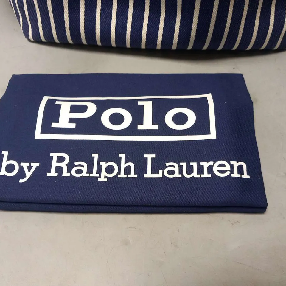 POLO BY RALPH LAUREN STRIPED COTTON TOTE BAG