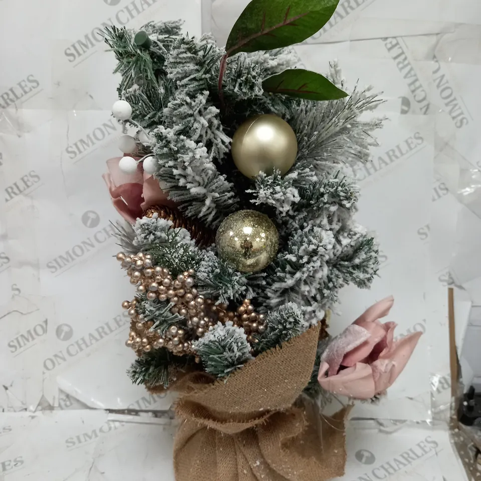 FROSTED ROSE TABLE TOP TREE RRP £29.99