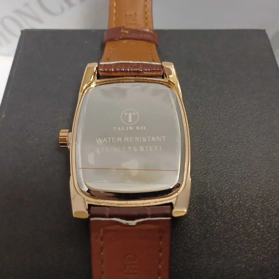 MENS TALIS CO WATCH DUEL GIFT BOX 2X WATCHES INCLUDED – BRAND NEW - LEATHER STRAP