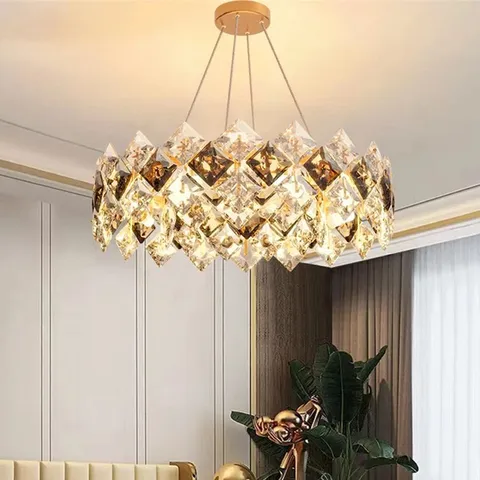 BOXED AEGON 6-LIGHT CRYSTAL CHANDELIER (1 BOX)