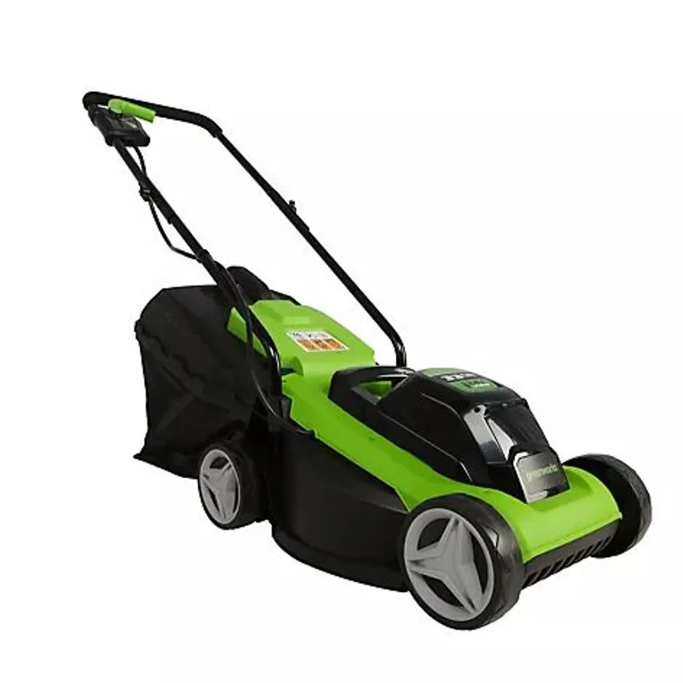 GREENWORKS LAWNMOWER & GRASS TRIMMER