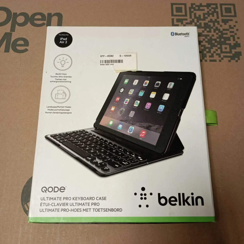 BOXED BELKIN QODE ULTIMATE KEYBOARD PRO CASE FOR IPAD AIR 2 