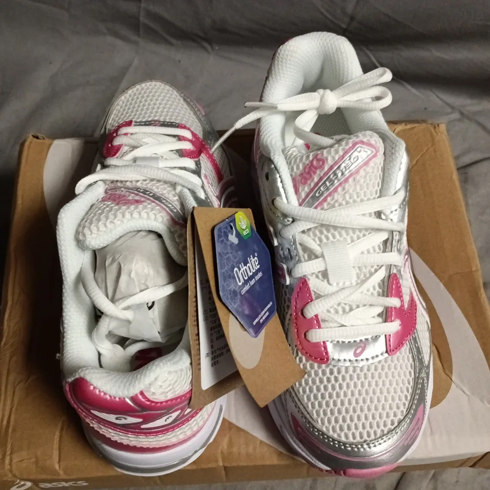 ASICS GEL-1130 WOMEN'S RUNNING SHOES – WHITE/PINK, UK 3 (US 4, EU 36)