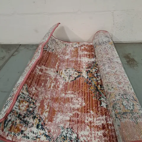 BRAND NEW PACO HOME RED HERBETE RUG SIZE 80CM X 150CM